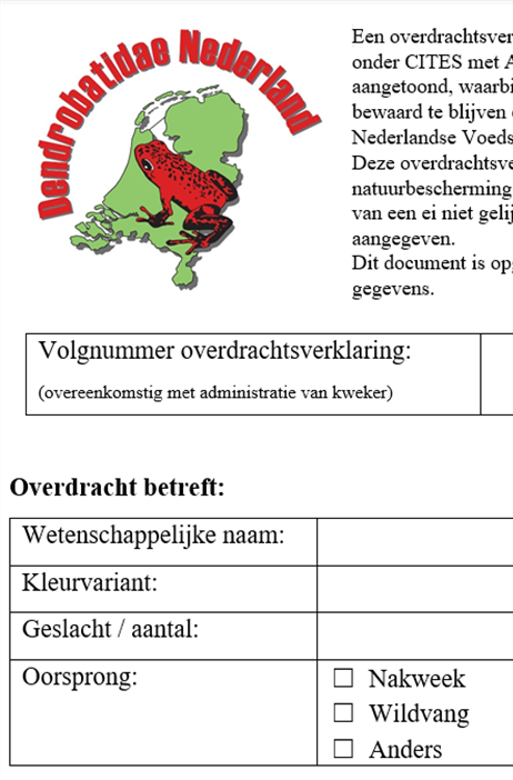 Overdrachtsverklaring